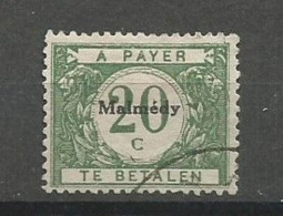 Belgique Deutsches Reich Belgien Belgium Occupation Malmédy Taxe COB OC81 Oblitéré Used 1920 Cote: 28,00€ - OC55/105 Eupen & Malmédy