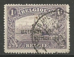 Belgique Deutsches Reich Belgien Belgium Occupation COB OC51a Type I Oblitéré Used 1919 Cote: 28,00€ - OC38/54 Occupazione Belga In Germania