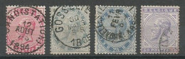 Belgique Belgie Belgium COB 38/41 Série Complète Oblitérés Used 1883 Cote: 100,00€ - 1883 Leopold II