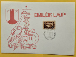 1979 Hungary 25 Anniversary Of Mining Town Oroszlany Emleklad Commemorative Card Mine Coal - Cartas & Documentos