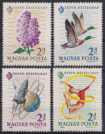 F-EX44914 HUNGARY MNH 1964 DOG PERROS SPORT COSMOS ROCKET FLOWER.  - Gaviotas