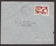 1960  10è Ann. Déclaration Universelle Des Droits De L'homme Yv 358  Seul Sur Lettre Pour La France - Brieven En Documenten