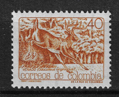 Colombia 1989 MiNr. 1745 Kolumbien  Animals White-tailed Deer 1v MNH**  0.90 € - Colombie