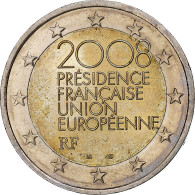 France, 2 Euro, European Union Presidency, 2008, Paris, SUP, Bimétallique - France