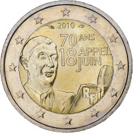 France, 2 Euro, Charles De Gaulle, Appel Du 18 Juin 1940, 2010, Paris, SUP+ - France