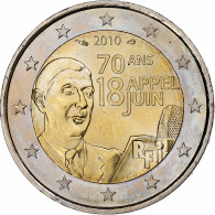 France, 2 Euro, Charles De Gaulle, Appel Du 18 Juin 1940, 2010, Paris, SPL - France