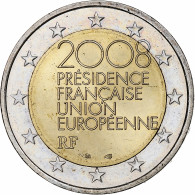 France, 2 Euro, European Union Presidency, 2008, Paris, SPL, Bimétallique - France