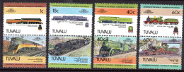 TUVALU - 1984 TRAINS LOCOMOTIVES 1st SERIES SET (8V) FINE MNH ** SG 241-248 - Tuvalu