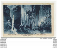 Carte Des Grottes De Lacave Entre Souillac Et Rocamadour Salle De L' éléphant Et Cierge Pascal - Lacave