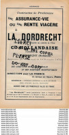 Compagnie D'assurance Vie La DORDRECHT Hollande La Mutualité Industrielle  6 Rue D'athènes à Paris - Banco & Caja De Ahorros