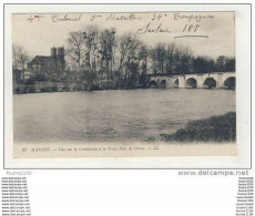 Carte De Mantes ( La Jolie )( Ville )( Seine ) Vue De La Cathédrale Et Vieux Pont De Limay - Mantes La Jolie