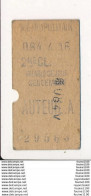 Ticket De Métro De Paris ( Métropolitain ) 2me Classe ( Station ) AUTEUIL A - Europe