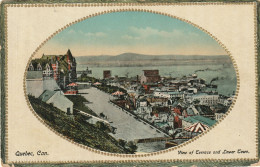 Vue De La Terrasse Et De La Basse-ville, Quebec, View Of Terrace And Lower Town - Québec - La Cité