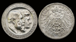 Germany Württemberg Wilhelm II 3 Mark 1911F - 2, 3 & 5 Mark Silber