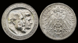 Germany Württemberg Wilhelm II 3 Mark 1911F - 2, 3 & 5 Mark Argent