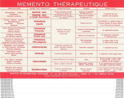 BUVARD  Mémento Thérapeutique Institut De Physiologie Appliquée 12 Rue Des Petits Carreaux PARIS (  Médicament ) - Produits Pharmaceutiques