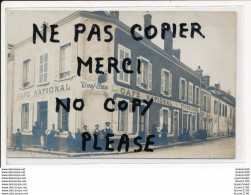 ♥ CARTE PHOTO ♥ D' AUNEAU Café National Tonnellerie TROUFLEAU  ( Recto Verso ) - Auneau