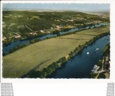 Carte ( Format 15 X 10,5 Cm ) MANTES LA JOLIE Et LIMAY La Seine  ( Vue Aérienne )( Recto Verso ) - Limay