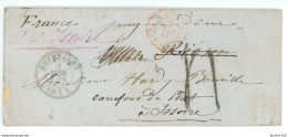 Petite Enveloppe Vide Année 1855 Avec Cachet De BRUXELLES ( Belgique ) - 1849-1865 Medaillons (Varia)