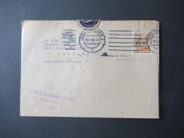 Bizone Bandaufdruck Nr.44 I EF Maschinenstempel Hannover 2 / Inhalt Ev. Luth. Landeskirche Hannover Landeskirchenamt - Storia Postale