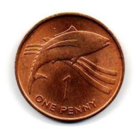 Saint Helena And Ascension - 1984 - 1 Penny - Elizabeth II 2nd Portrait - Tuna Fish - Circulated Coin XF    My Ref:OC3 - Kolonies