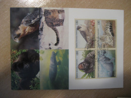 GENEVE 1993 Extinction Gorilla Gorillas Gorille Gorilles Falcon Panther Manatee Sea Cow Maxi Maximum Card UNITED NATIONS - Gorilla