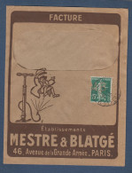 5c Semeuse Perforé M.B  Sur Enveloppe Illustrée MESTRE & BLATGE  1915 - Storia Postale