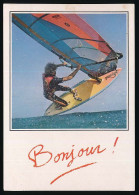 CPSM / CPM 10.5 X 15 Sport Planche à Voile "Bonjour" Karim Goujon Holywind - Segeln