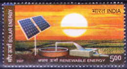 India 2007 MNH, Solar Panels Solar Renewable Energy - Elektrizität