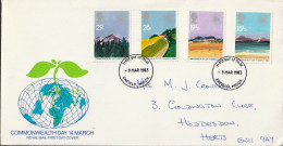 Great Britain   .   1983   .  "Commonwealth Day"   .   First Day Cover - 4 Stamps - 1981-1990 Em. Décimales