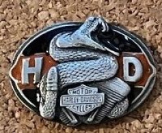 HARLEY DAVIDSON - SERPENT - COBRA - SNAKE - MOTOR - CYCLES - BOUCLE DE CEINTURE - CROCHETS - HD -    (33) - Motorbikes