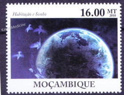 Mozambique 2010 MNH, World Development Of Electrical Energy, Planets, Earth - Electricidad
