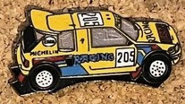 PEUGEOT - VOITURE - CAR - AUTOMOBILE - RACING - N°205 - PARIS DAKAR 1990 - DEMONS & MERVEILLES - ESSO - MICHELIN -  (33) - Rallye