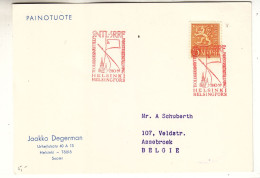 Finlande - Carte Postale De 1959 - Oblit Helsinki - Drapeaux - - Lettres & Documents