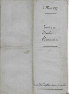 Vieux Papiers  Manuscrit  32 Gers Commune De Pavie Acte De Vente Terrain 6 Mai 1877 4 Pages - Manuscrits