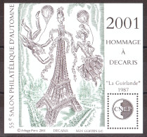 CNEP - 2001 - N° 34 - Neuf ** - Hommage à Decaris - Salon Philatélique D'automne à Paris - CNEP