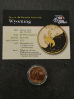 QUARTER DOLLAR 2007 P WYOMING  / CUPRONICKEL DORURE OR 24 CARATS / USA - 1999-2009: State Quarters