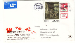 Israël - Lettre De 1983 - Oblit Haifa - Peinture - Oppenheim - - Briefe U. Dokumente