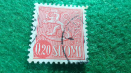 FİNLANDİYA--1960--70            LION        0.20 MK       DAMGALI - Usati