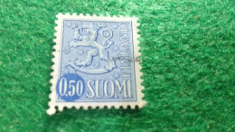 FİNLANDİYA--1960--70            LION        0.50 MK       DAMGALI - Used Stamps