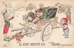 POLITIQUE - Parti Radical Socialiste - Raymond Poincaré - Franc Maçon - Il Est Resté En Pams - Carte Postale Ancienne - Satirisch