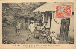 Pays Div-ref DD858-haiti -environs De Port Au Prince -au Godet -cases De Paysans -hut Countrymen /- A Circulé En 1923- - Haïti