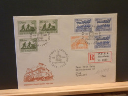 103/728  LETTRE RECOMM. SUEDE 1956  POUR KOLN - Covers & Documents