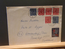 103/730  LETTRE SUEDE 1958  POUR ALLEMAGNE + VIGNETTE - Brieven En Documenten