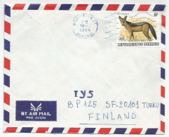 Burundi COB 901 Oblitéré Sur Lettre Vers La Finlande 1983 WWF - Cartas & Documentos