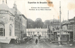 Exposition De Bruxelles 1910 Avenue Des Concessions Ville D`Anvers - Feiern, Ereignisse