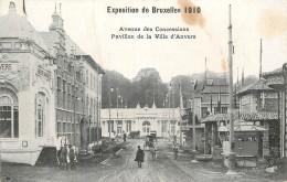 Exposition De Bruxelles 1910 Avenue Des Concessions Ville D`Anvers - Feesten En Evenementen