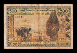 West African St. Senegal 500 Francs ND (1959-1965) Pick 702Kk Bc F - États D'Afrique De L'Ouest