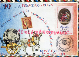 87- AMBAZAC - 4 BOURSE EXPO CARTES POSTALES-BICENTENAIRE REVOLUTION - DROITS DE L' HOMME- ANE  1989 - Ambazac