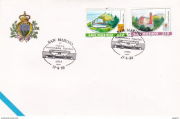 San Marino. 4e Mostra Numismatica Filatelica Spec Canc 17-04-1999 - Storia Postale